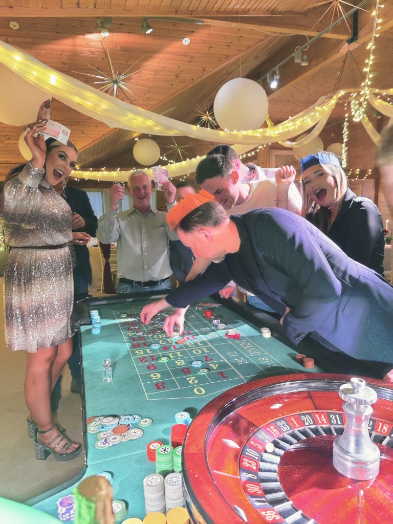 Roulette Table at Styal Lodge Staff party